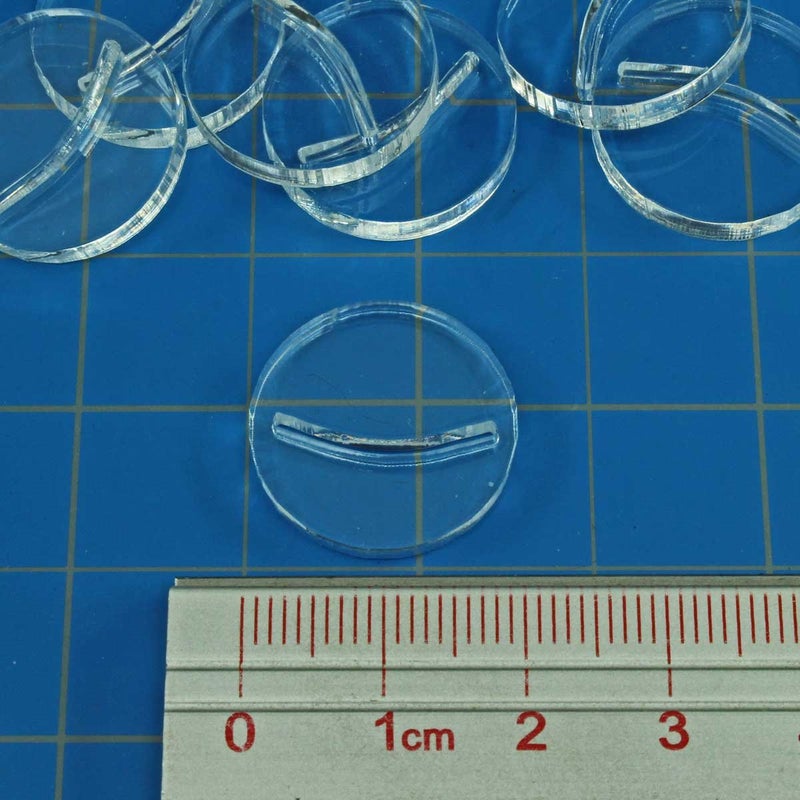LITKO Paper Miniature Bases | Slotted Paper Figure Holder | Compatible with Dungeons and Dragons | Game Card Stands (3mm Clear Acrylic, 20mm) - Image 2